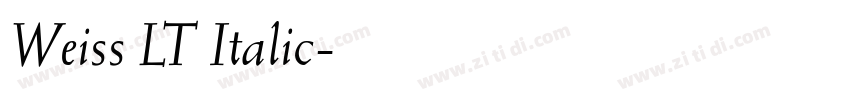 Weiss LT Italic字体转换